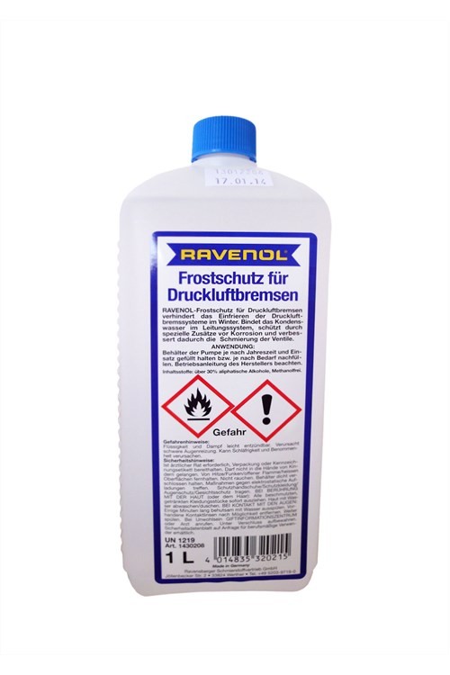 Охлаждающая жидкость Ravenol Frostschutz für Druckluftbremsen 1 л, Антифриз (Жидкости охлаждающие)